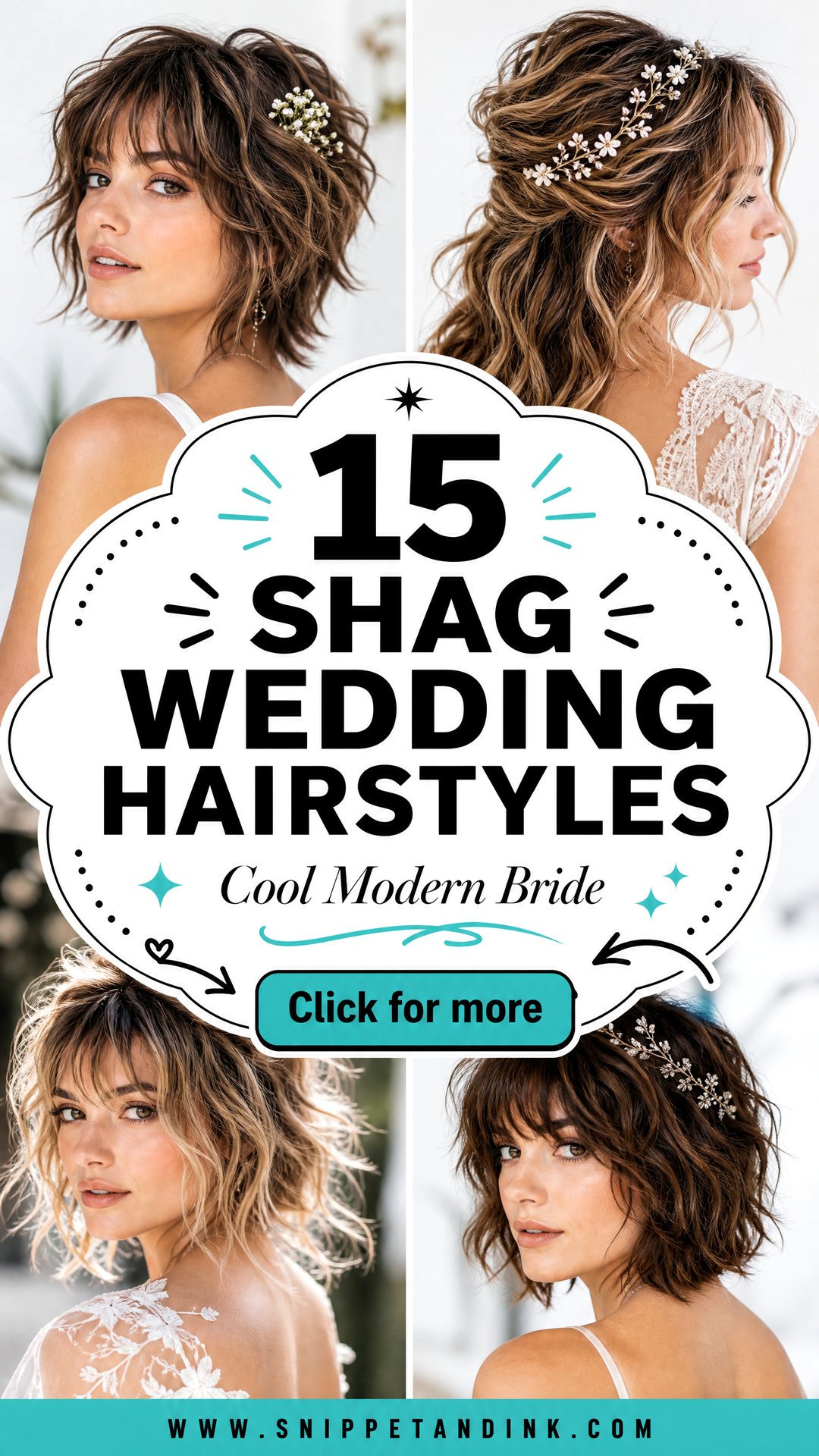15 Shag Wedding Hairstyles for Cool Modern Brides - 15 Shag Wedding Hairstyles for Cool, Modern Brides