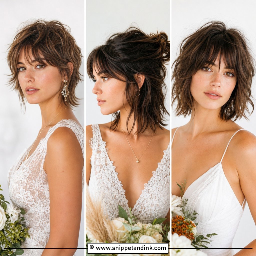 15 Shag Wedding Hairstyles for Cool Modern Brides