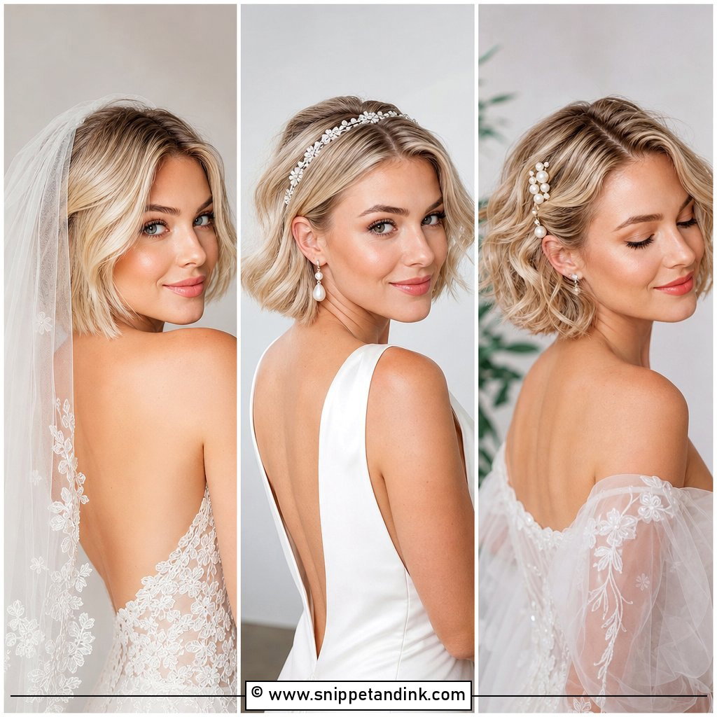15 Short Blonde Bridal Hair Ideas for Bright Wedding Glam