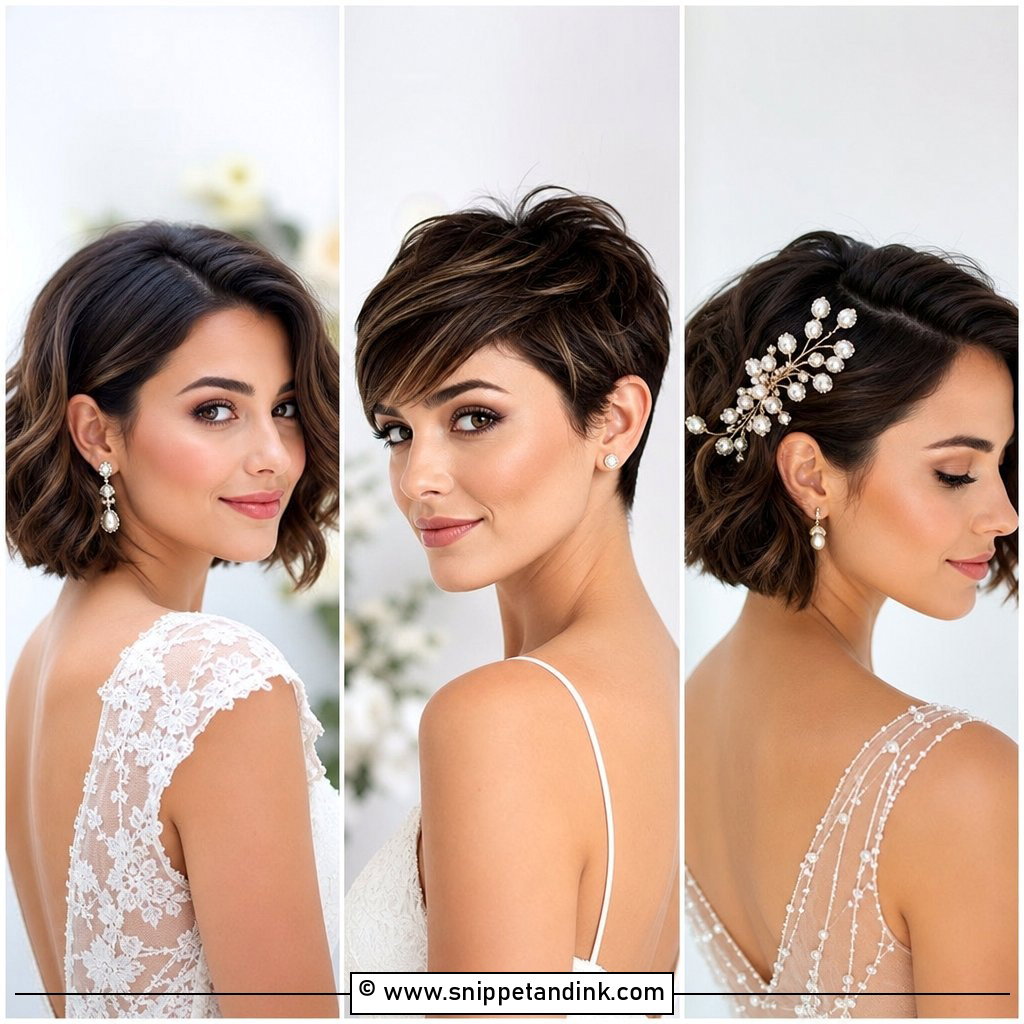 15 Short Bridal Hair Down Ideas for Effortless Elegance