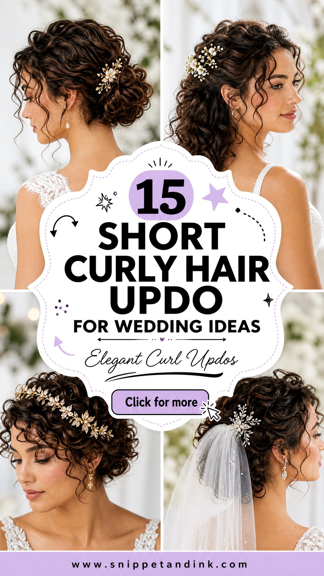 15 Short Curly Hair Updo for Wedding Ideas That Feel Chic - 15 Short Curly Hair Updo for Wedding Ideas That Feel Chic