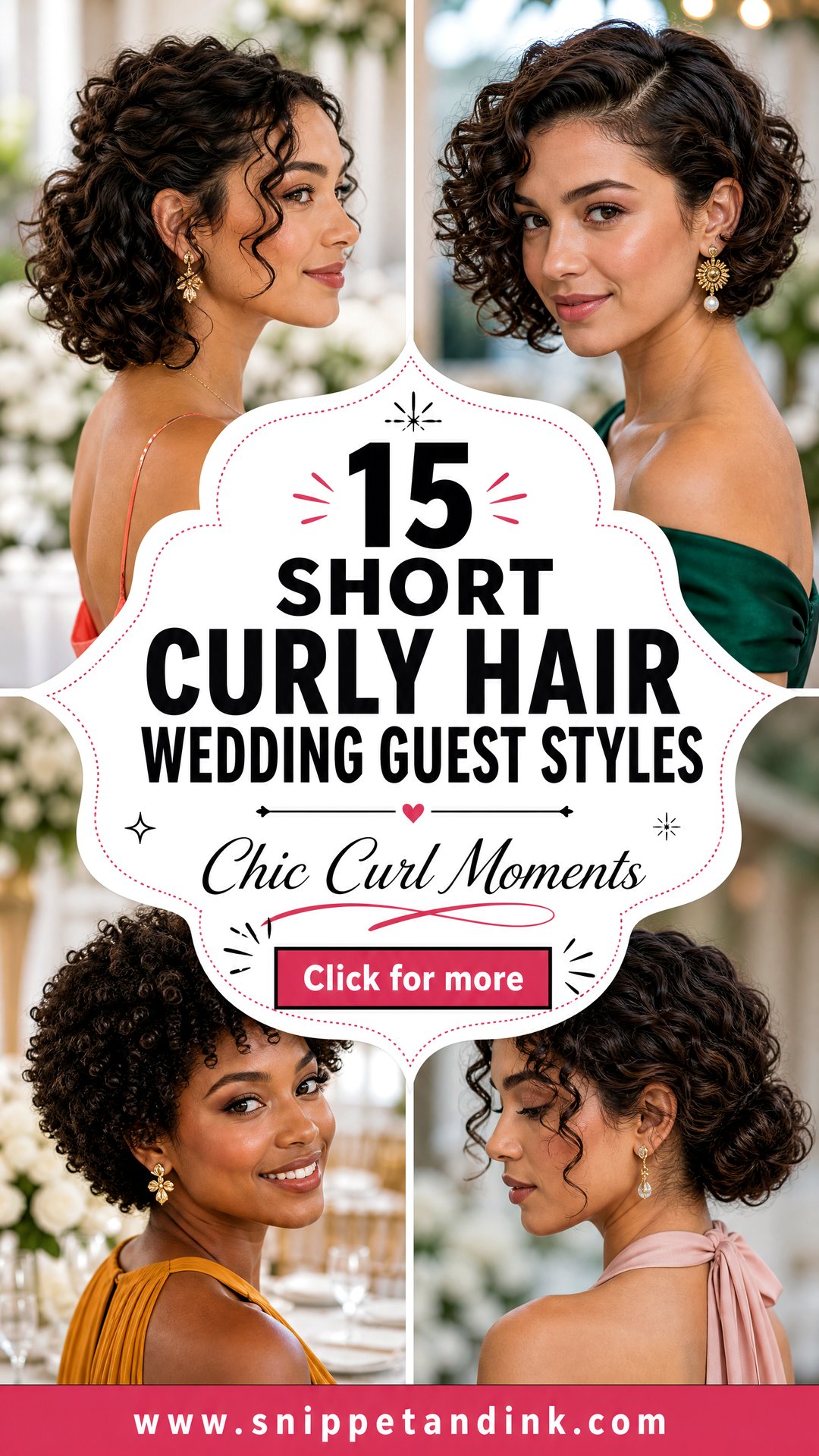 15 Short Curly Hair Wedding Guest Styles for Chic Events - 15 Short Curly Hair Wedding Guest Styles for Chic Events