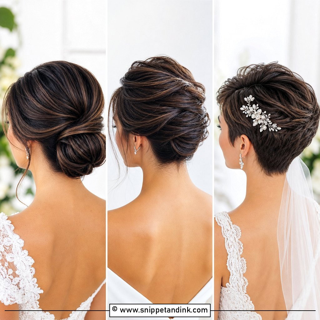 15 Short Hair Bridal Updo Ideas for Effortless Romance