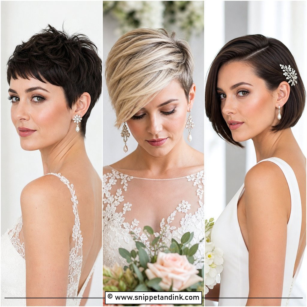 15 Short Hair Designs for Wedding Ideas With Elegant Flair