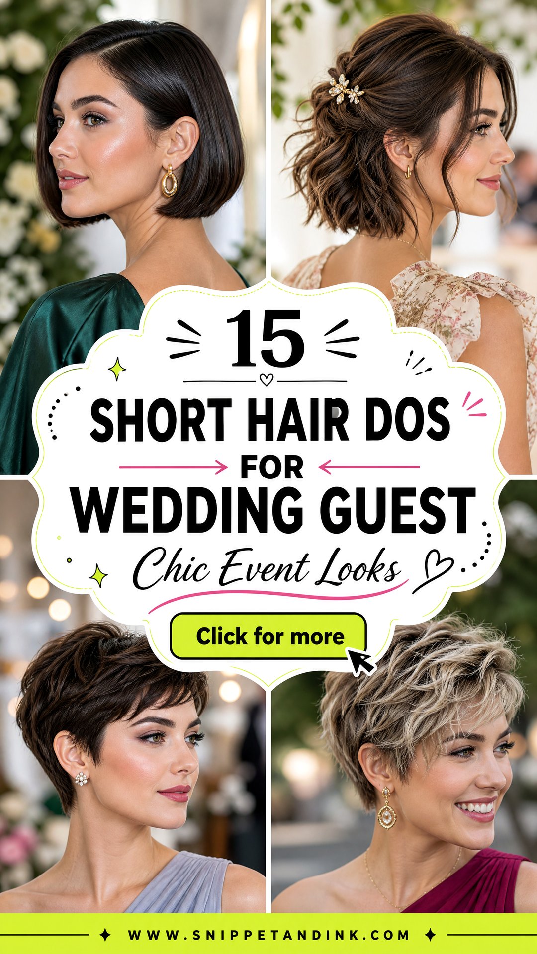 15 Short Hair Dos for Wedding Guest Chic Event Looks - 15 Short Hair Dos for Wedding Guest: Chic Event Looks