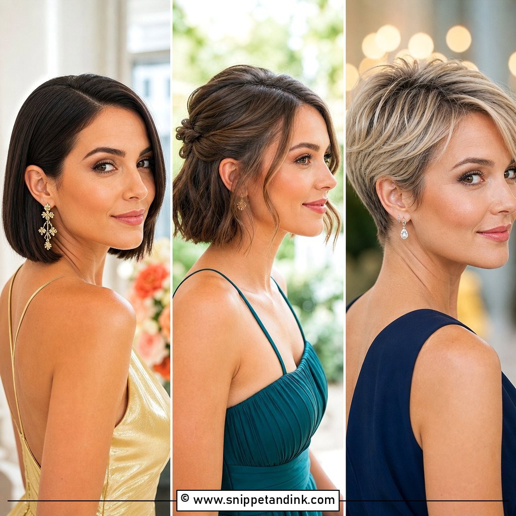 15 Short Hair Dos for Wedding Guest Chic Event Looks