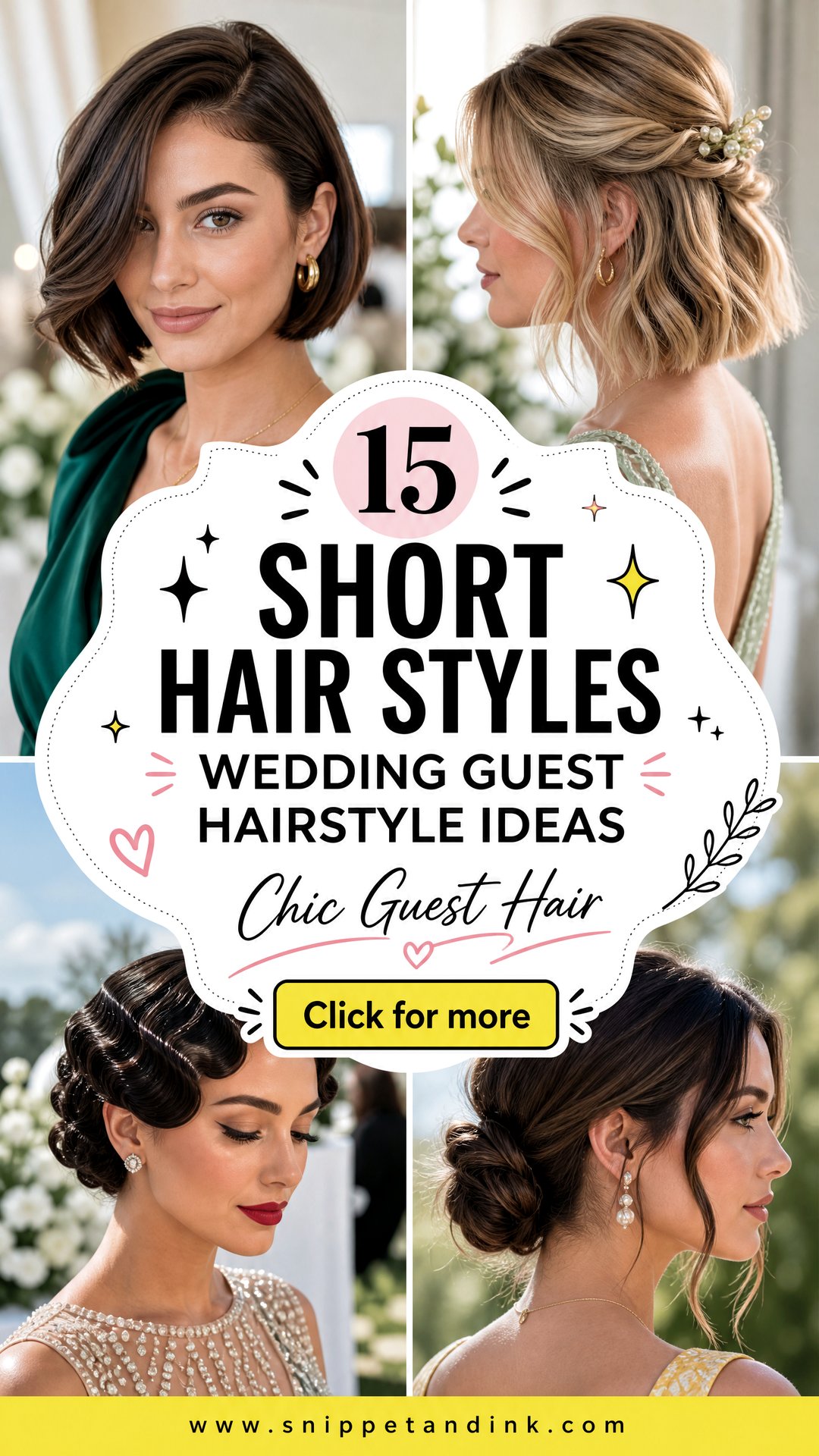 15 Short Hair Styles Wedding Guest Hairstyle Ideas to Try - 15 Short Hair Styles Wedding Guest Hairstyle Ideas to Try