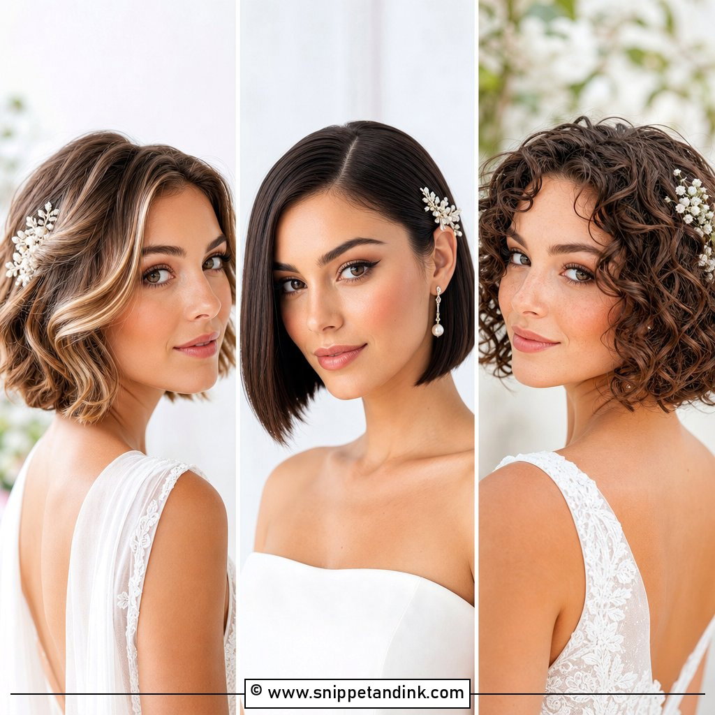15 Short Hair Styles for Brides Chic Looks for Modern I Dos