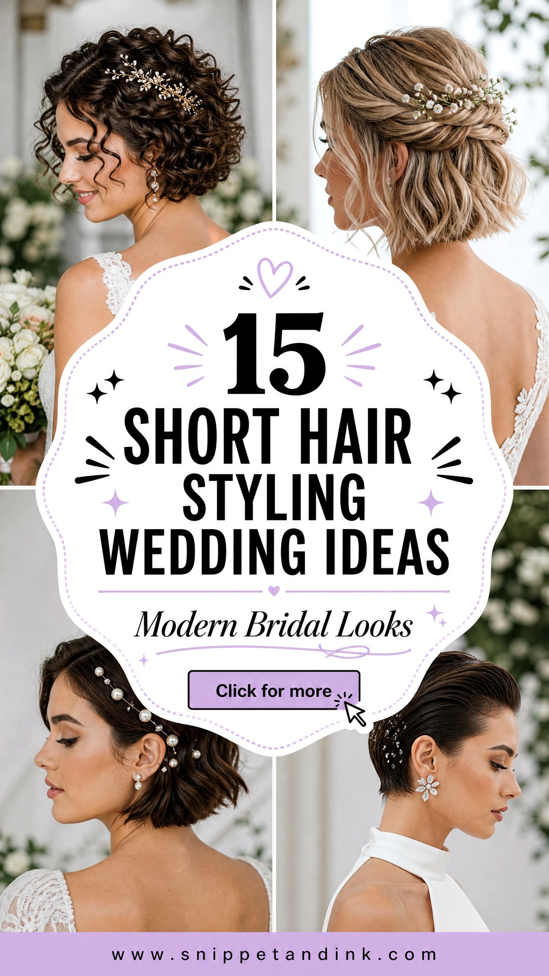15 Short Hair Styling Wedding Ideas for Modern Brides - 15 Short Hair Styling Wedding Ideas for Modern Brides