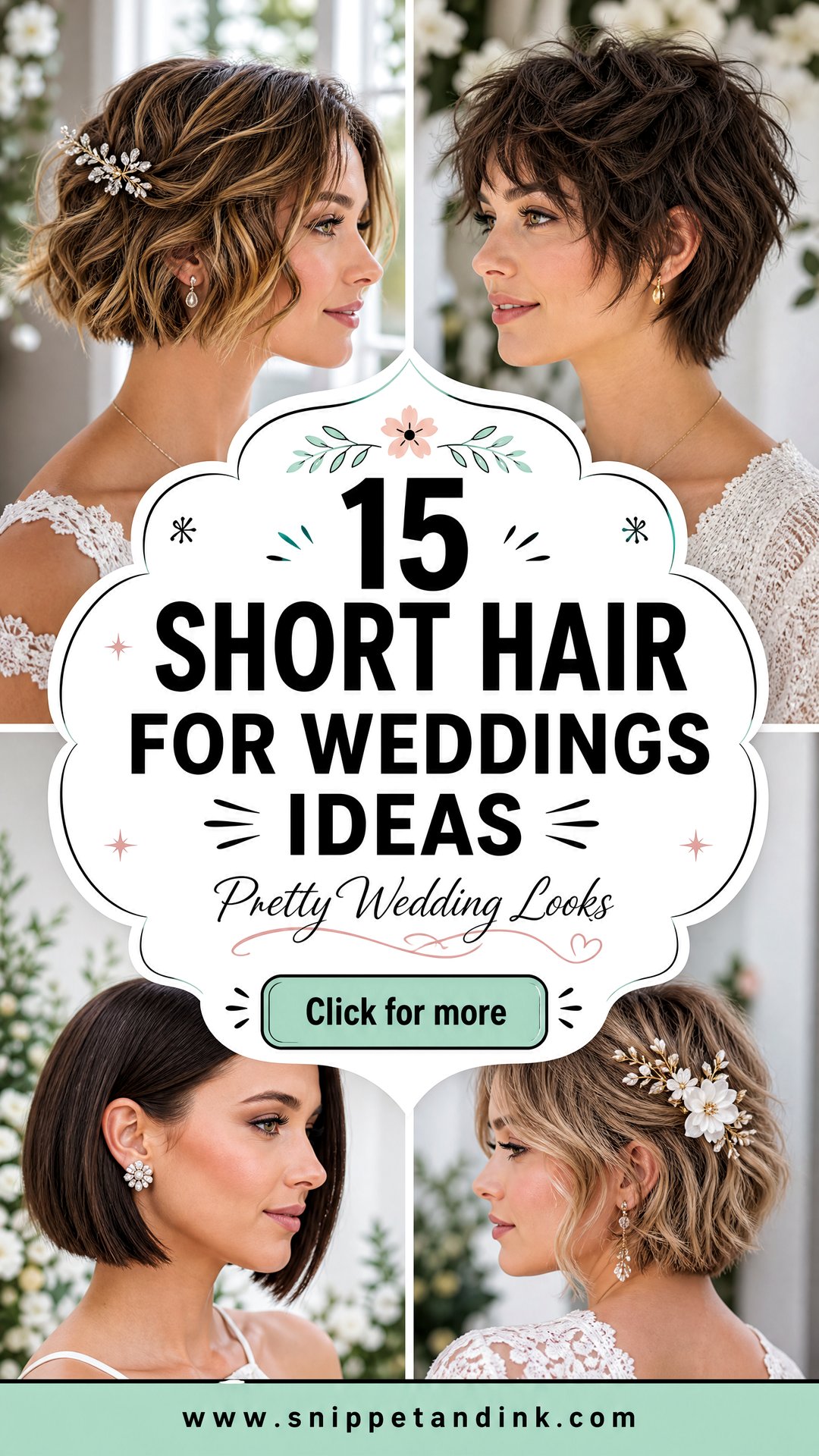 15 Short Hair for Weddings Ideas Pretty Looks to Try - 15 Short Hair for Weddings Ideas: Pretty Looks to Try