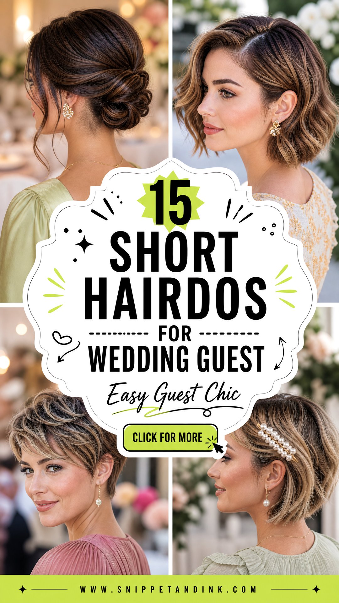 15 Short Hairdos for Wedding Guest Easy Chic Looks - 15 Short Hairdos for Wedding Guest: Easy Chic Looks