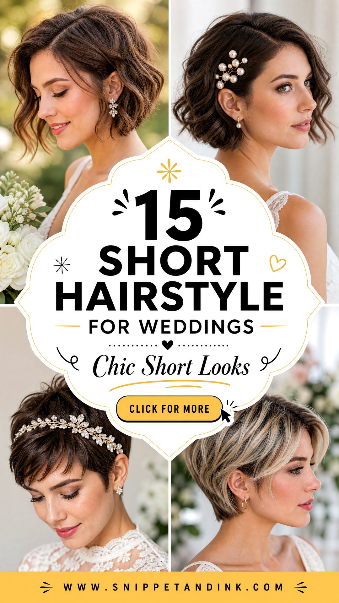 15 Short Hairstyle for Weddings Chic Looks to Try Now - 15 Short Hairstyle for Weddings: Chic Looks to Try Now