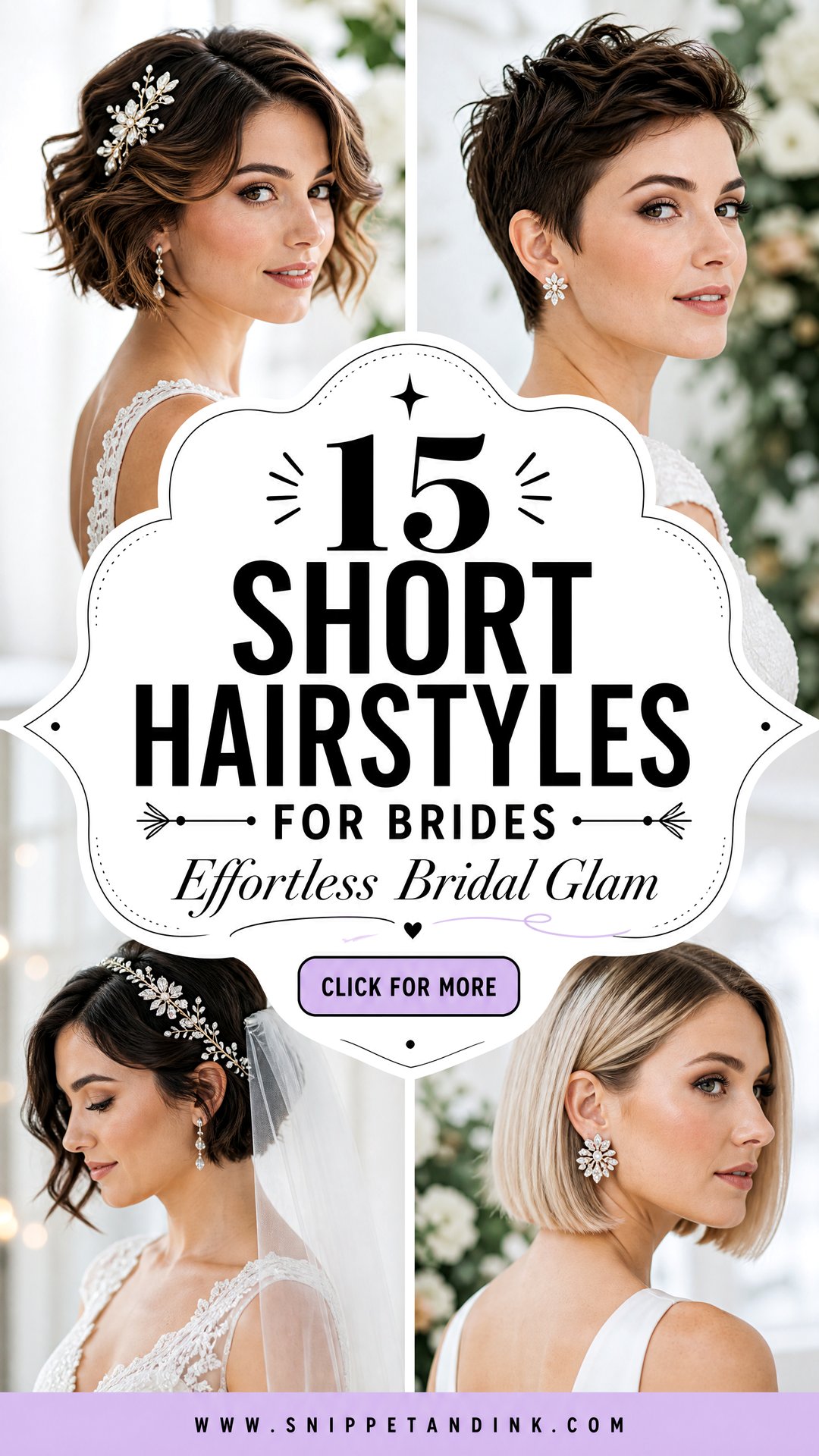 15 Short Hairstyles for Brides With Effortless Glam - 15 Short Hairstyles for Brides With Effortless Glam