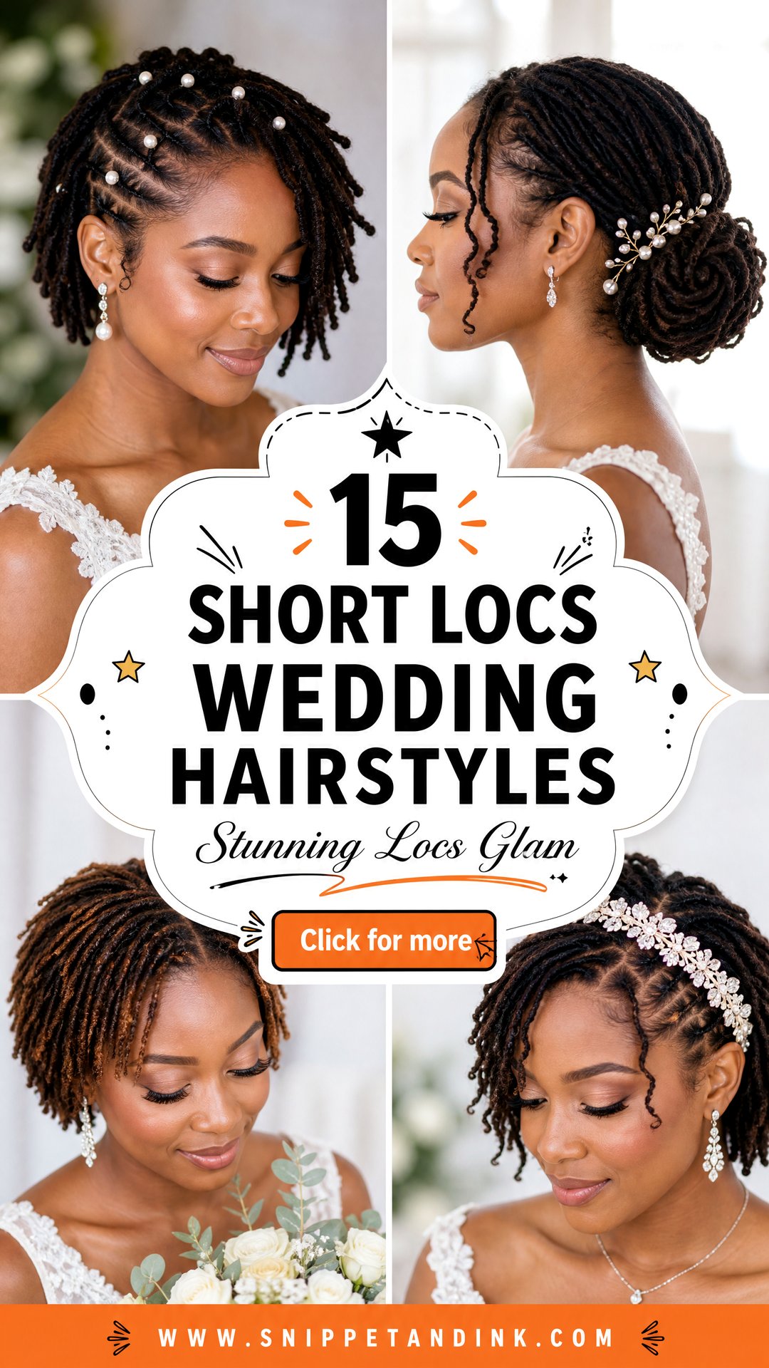 15 Short Locs Wedding Hairstyles for Stunning Brides - 15 Short Locs Wedding Hairstyles for Stunning Brides