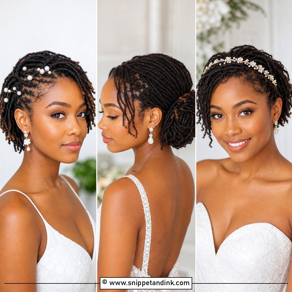 15 Short Locs Wedding Hairstyles for Stunning Brides
