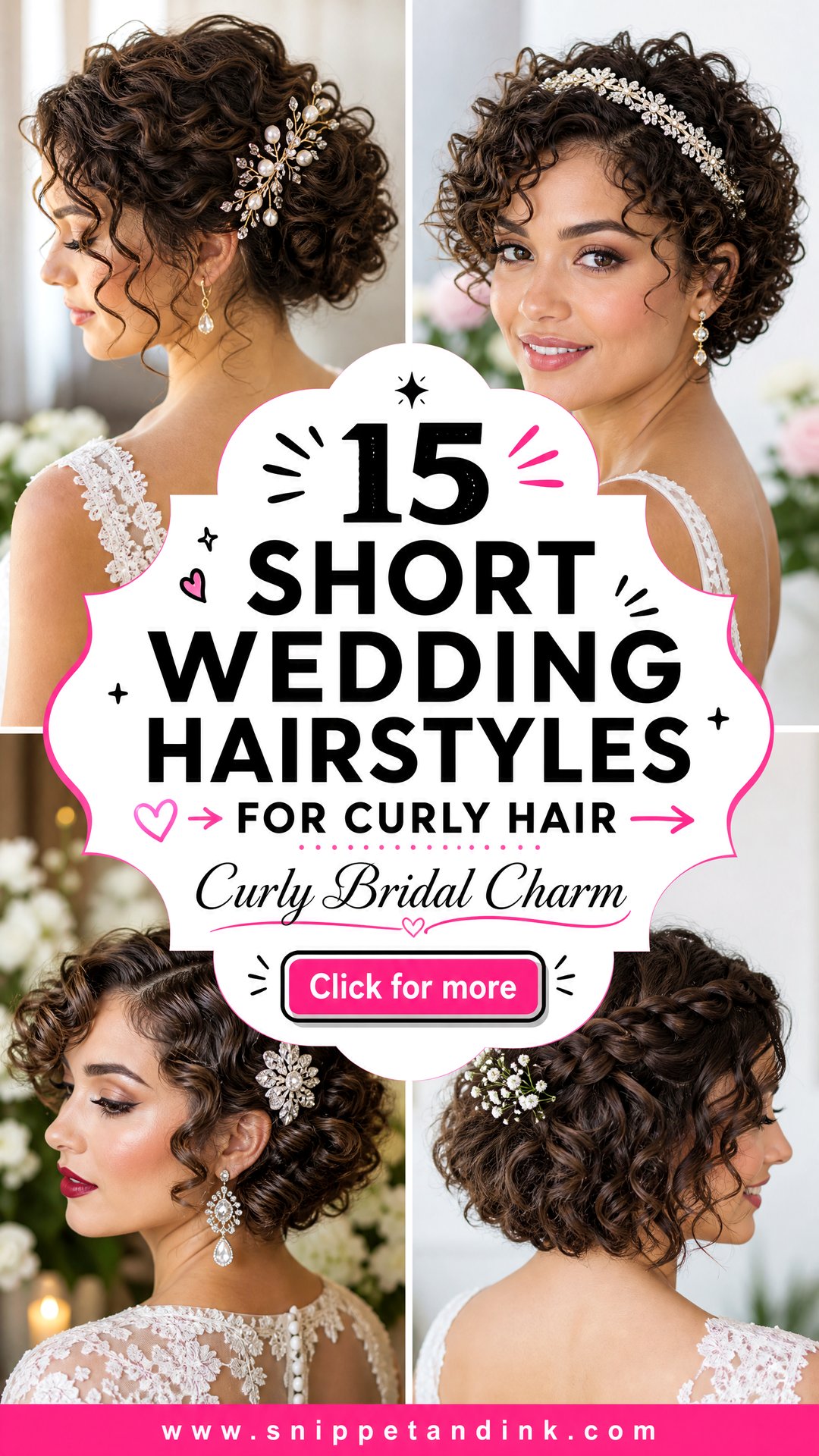 15 Short Wedding Hairstyles for Curly Hair Brides Love - 15 Short Wedding Hairstyles for Curly Hair Brides Love
