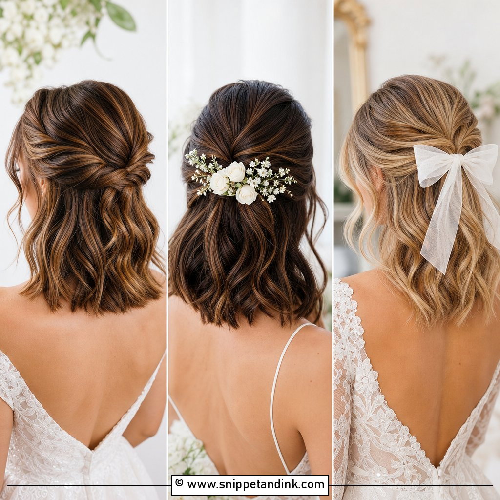 15 Shoulder Length Bridal Half-Up Half-Down Hair Ideas 2026