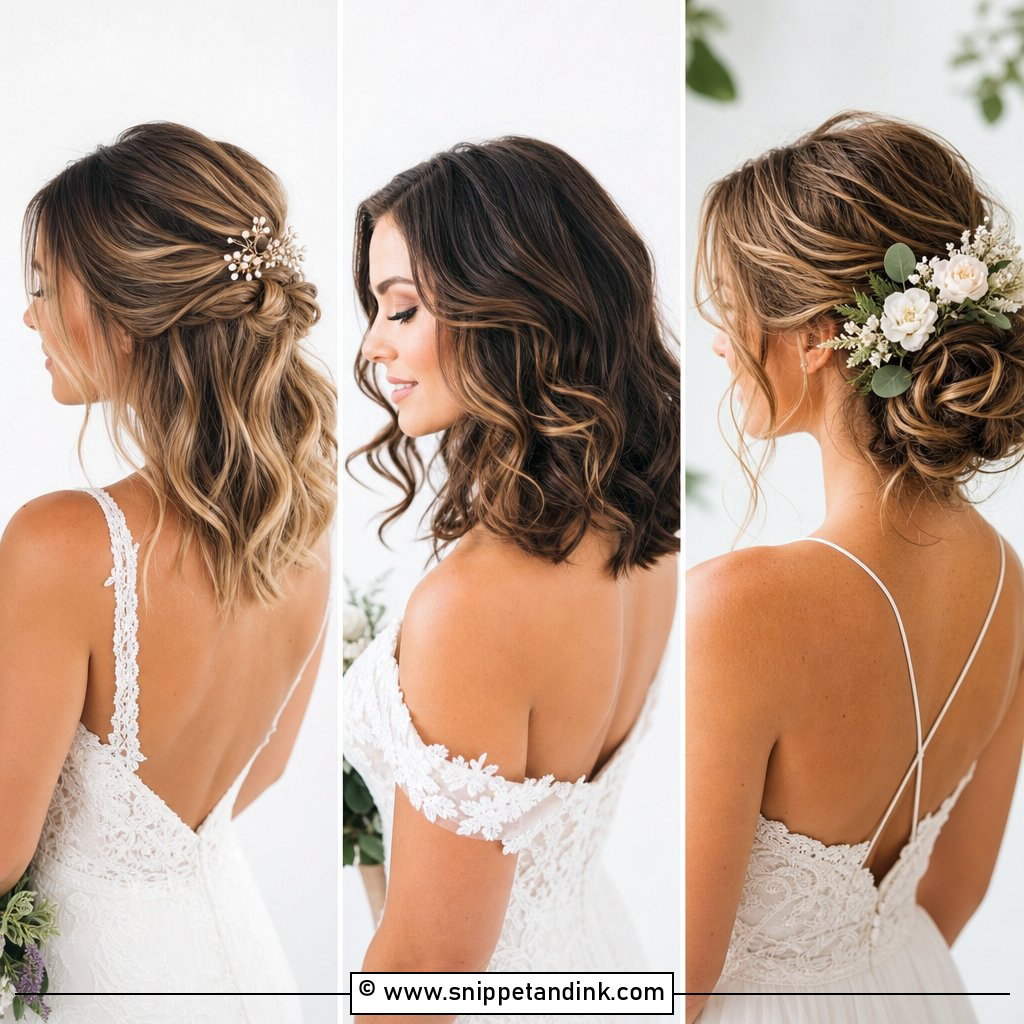 15 Shoulder Length Bride Hairstyles for Elegant Brides