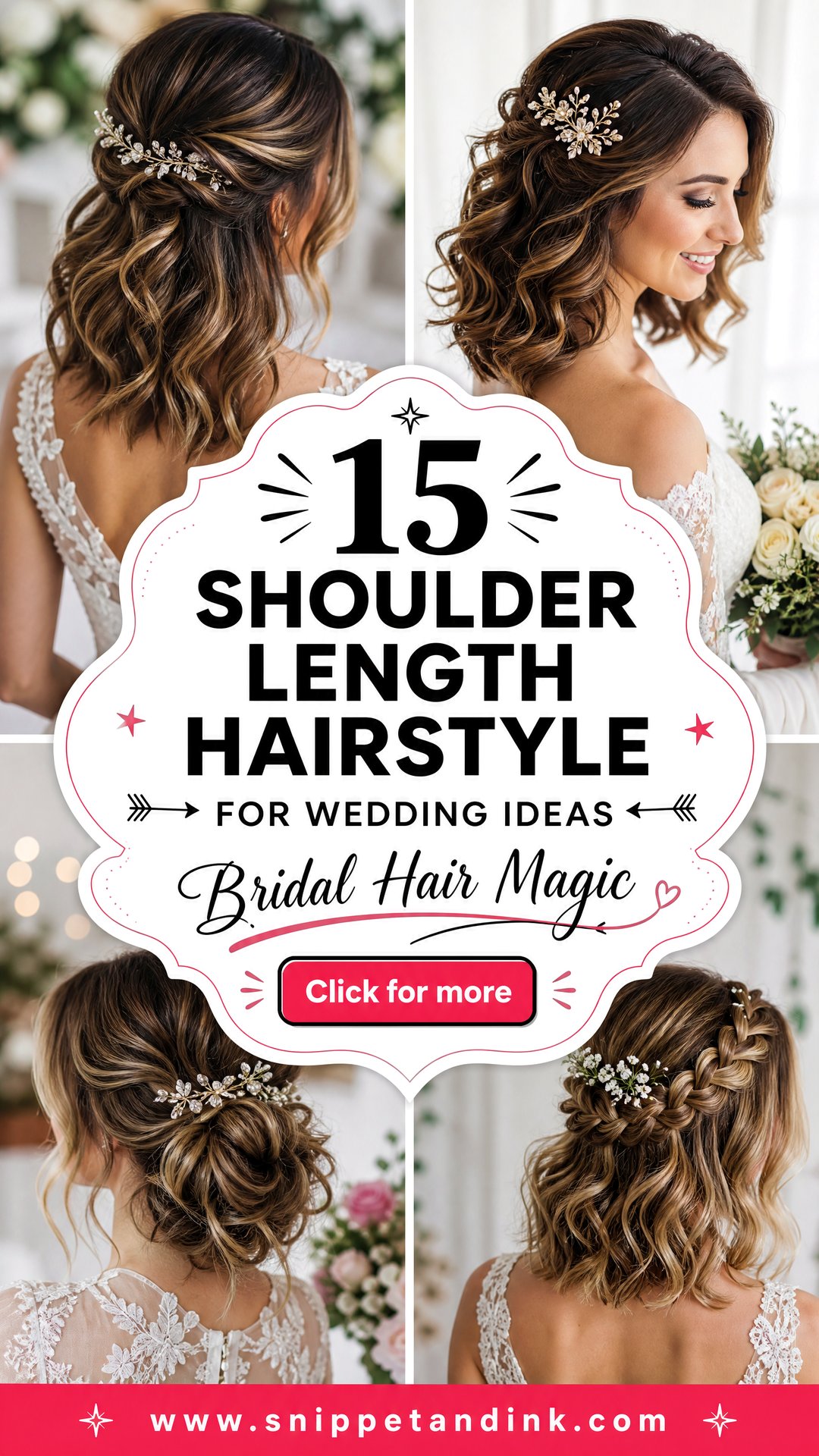 15 Shoulder Length Hairstyle for Wedding Ideas Brides Love - 15 Shoulder Length Hairstyle for Wedding Ideas Brides Love