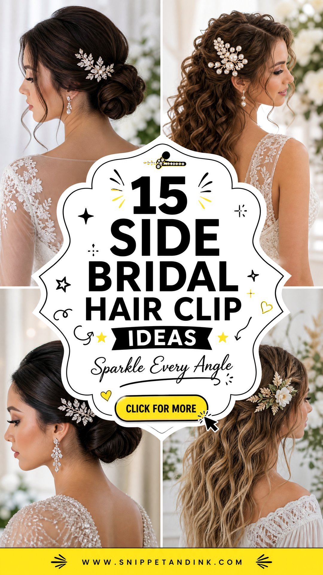 15 Side Bridal Hair Clip Ideas for a Sparkling Finish Today - 15 Side Bridal Hair Clip Ideas for a Sparkling Finish Today