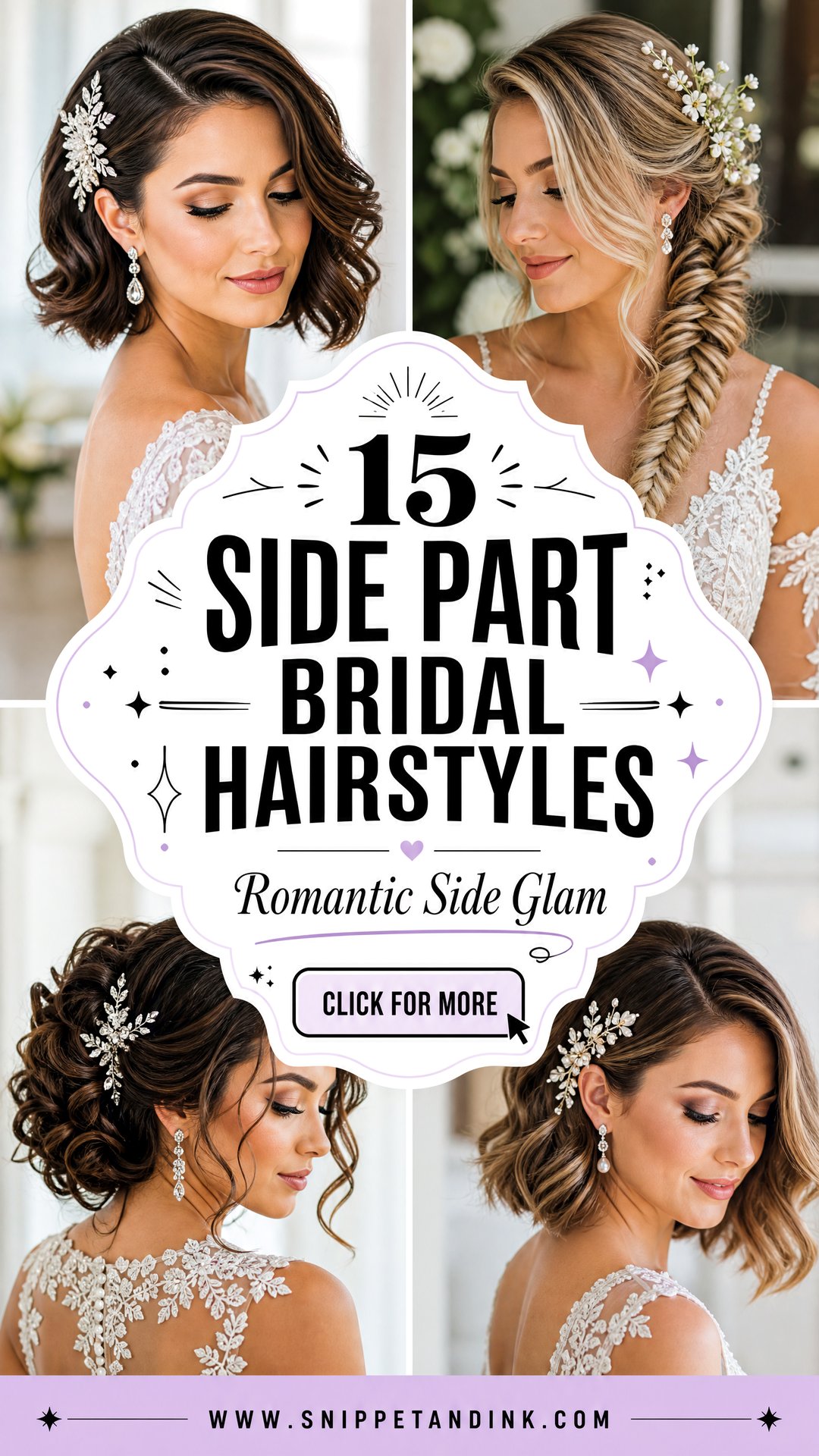 15 Side Part Bridal Hairstyles for Soft Romantic Glam - 15 Side Part Bridal Hairstyles for Soft, Romantic Glam