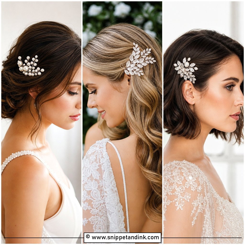 15 Side Wedding Hair Clips for a Dazzling Bridal Look