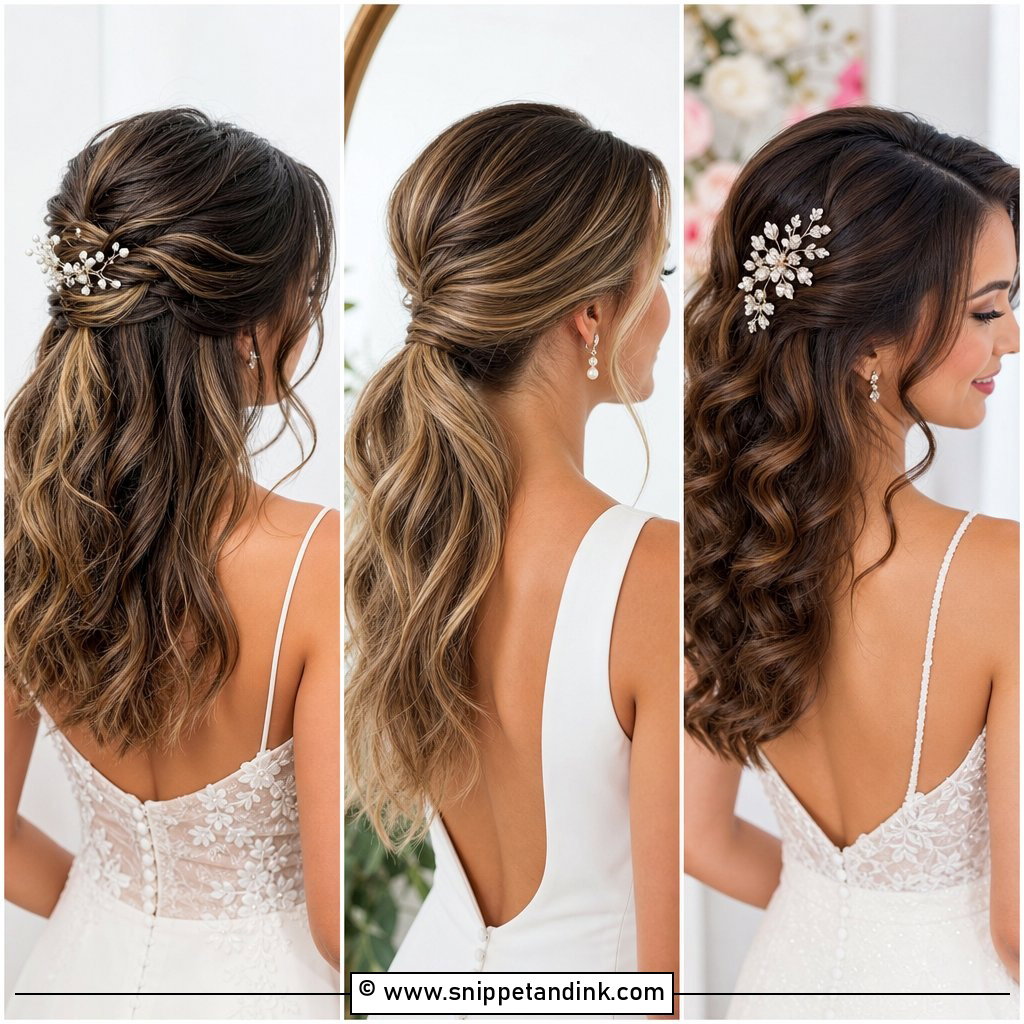 15 Simple Bridal Hair Medium Length Ideas for Soft Glam