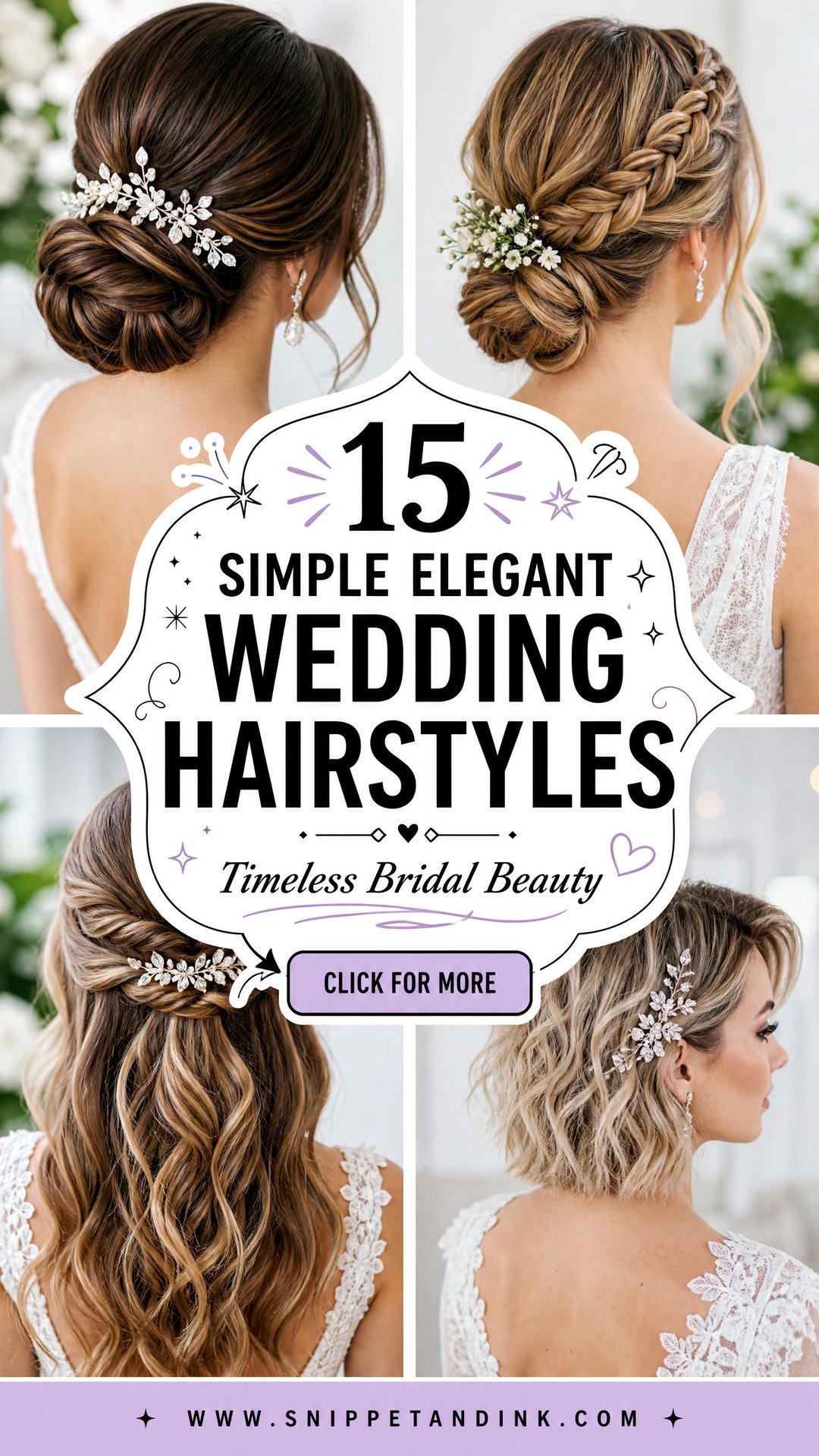 15 Simple Elegant Wedding Hairstyles for Timeless Brides - 15 Simple Elegant Wedding Hairstyles for Timeless Brides