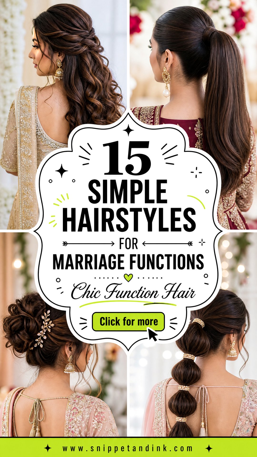 15 Simple Hairstyles for Marriage Functions to Try Now - 15 Simple Hairstyles for Marriage Functions to Try Now