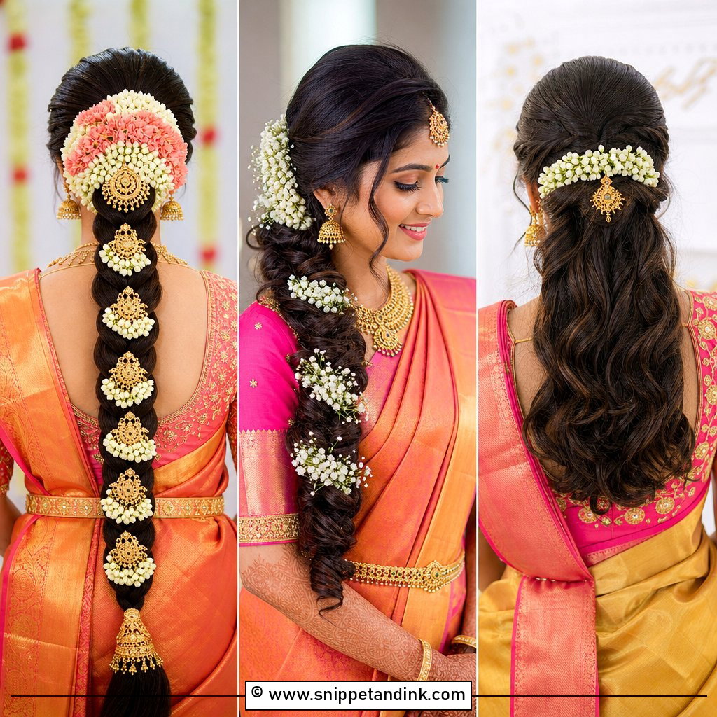 15 Simple South Indian Bridal Hairstyles for Graceful Brides