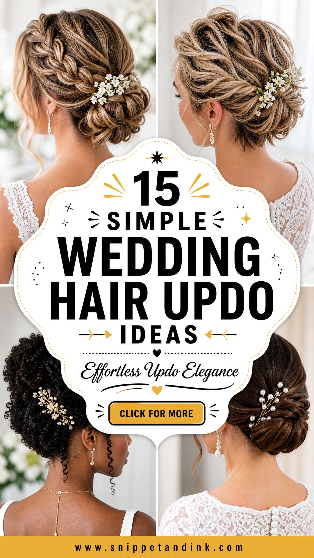 15 Simple Wedding Hair Updo Ideas for Effortless Elegance - 15 Simple Wedding Hair Updo Ideas for Effortless Elegance