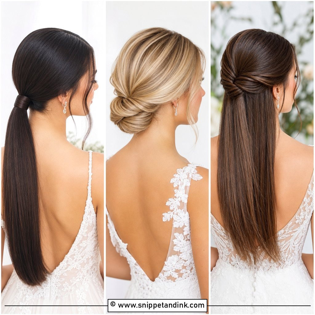 15 Simple Wedding Hairstyles Straight Hair Brides Will Love