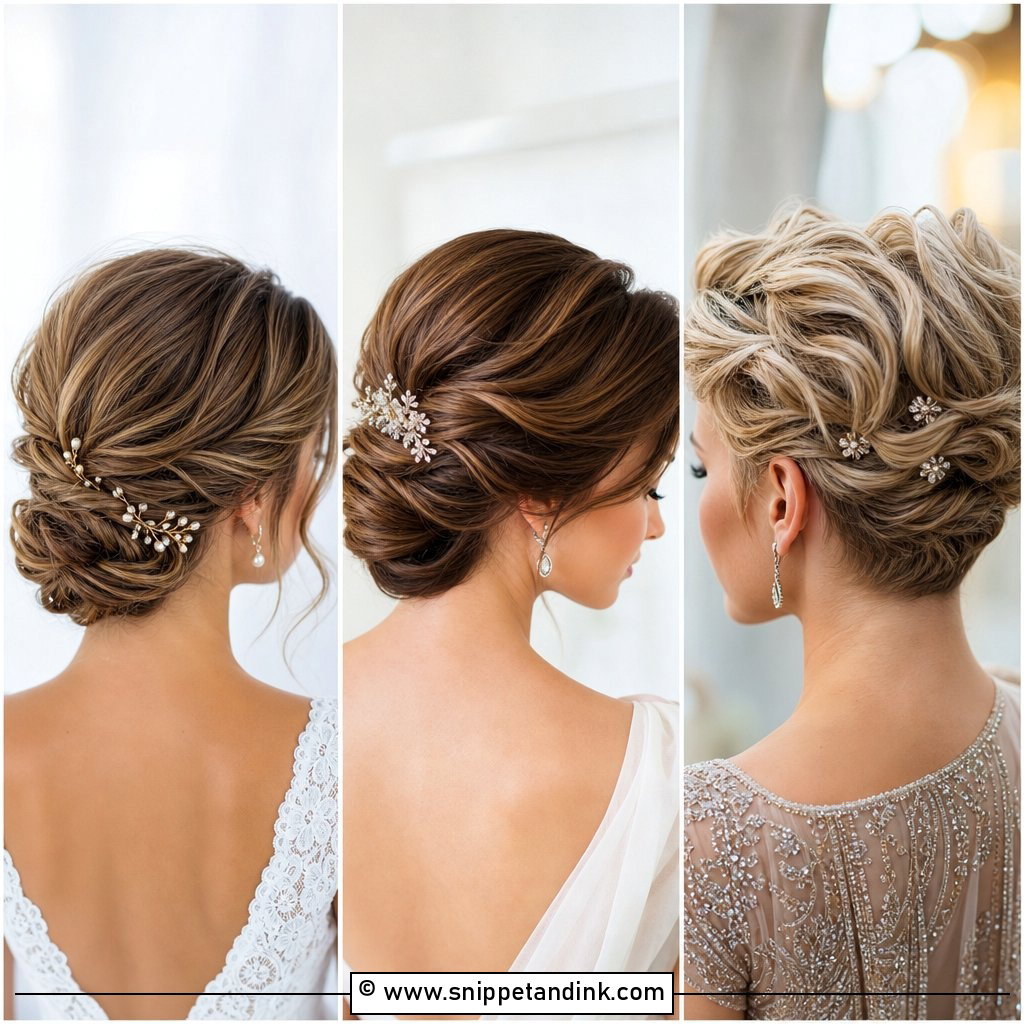 15 Simple Wedding Updos for Short Hair That Look Elegant