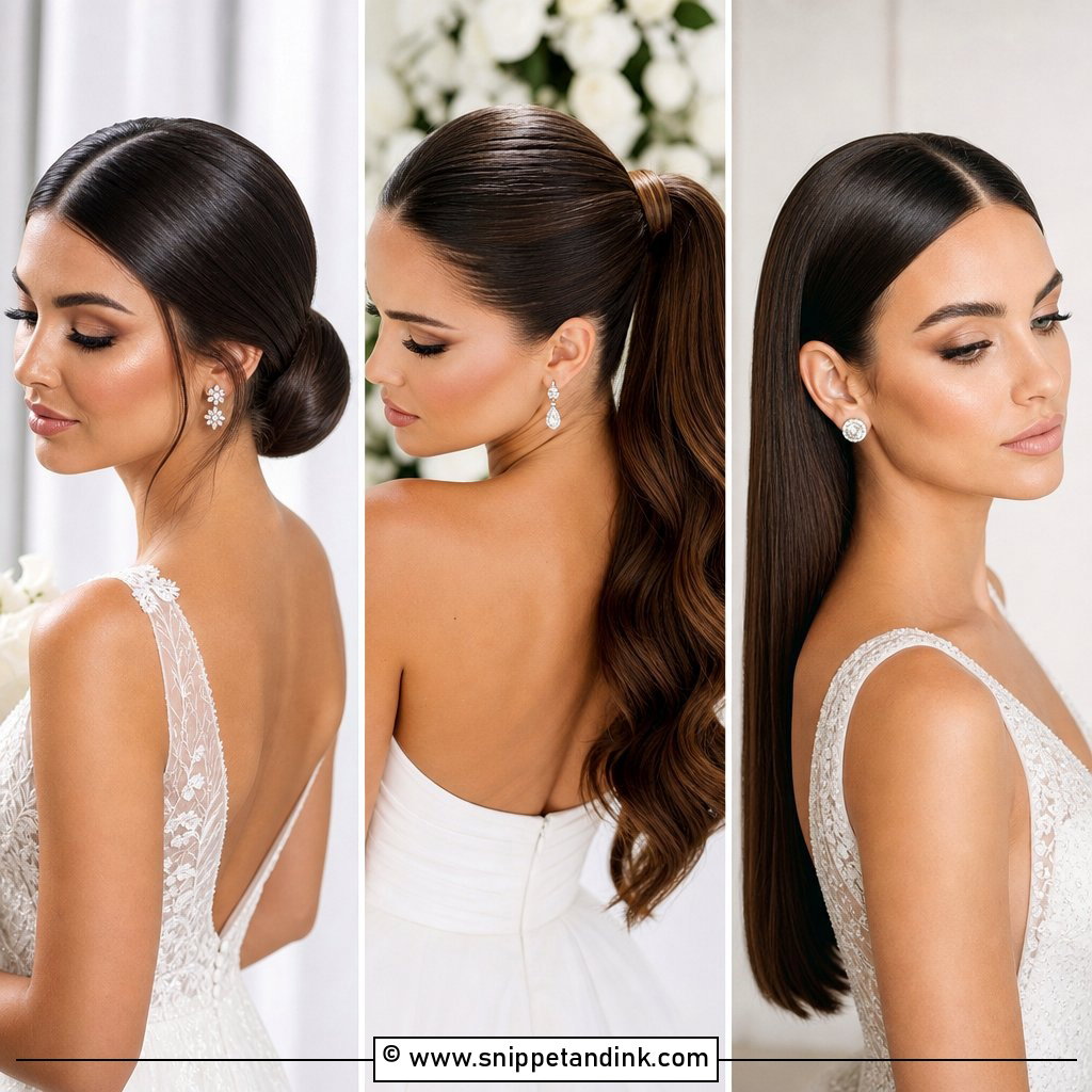 15 Sleek Bridal Hairstyles for a Modern Wedding Glow