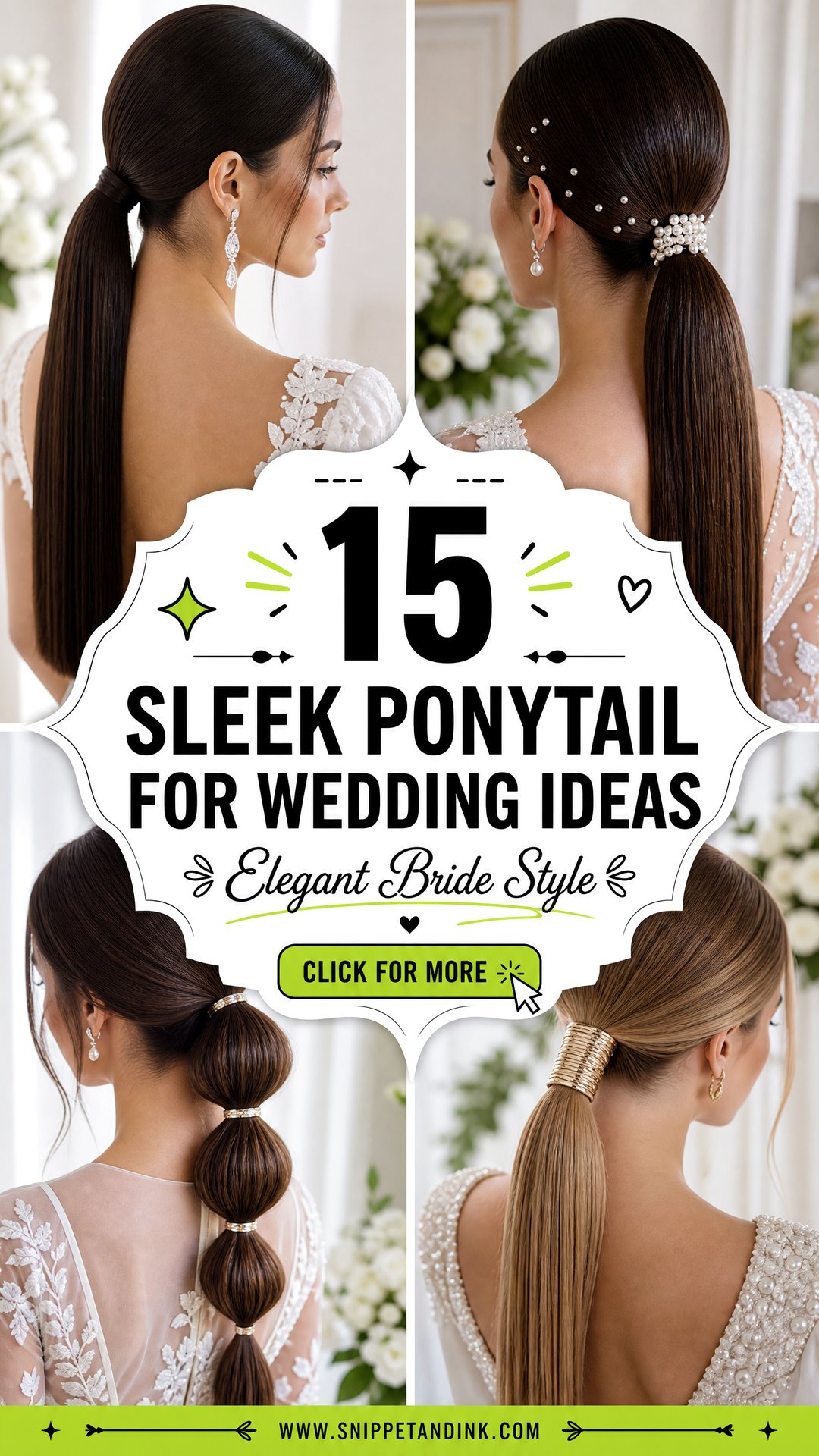15 Sleek Ponytail for Wedding Ideas for Elegant Brides - 15 Sleek Ponytail for Wedding Ideas for Elegant Brides