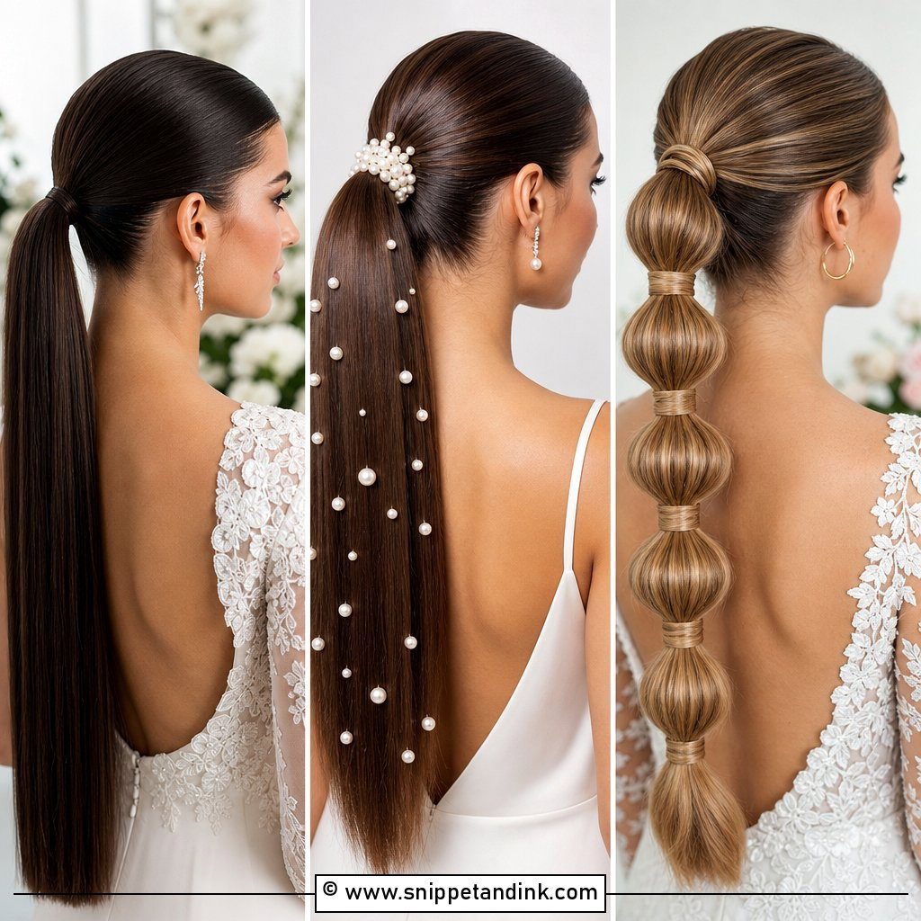 15 Sleek Ponytail for Wedding Ideas for Elegant Brides