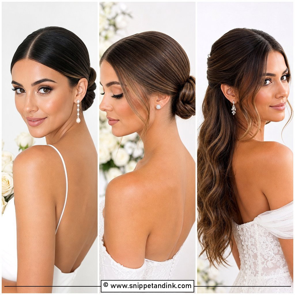 15 Slick Bridal Hair Ideas for Polished Wedding Style