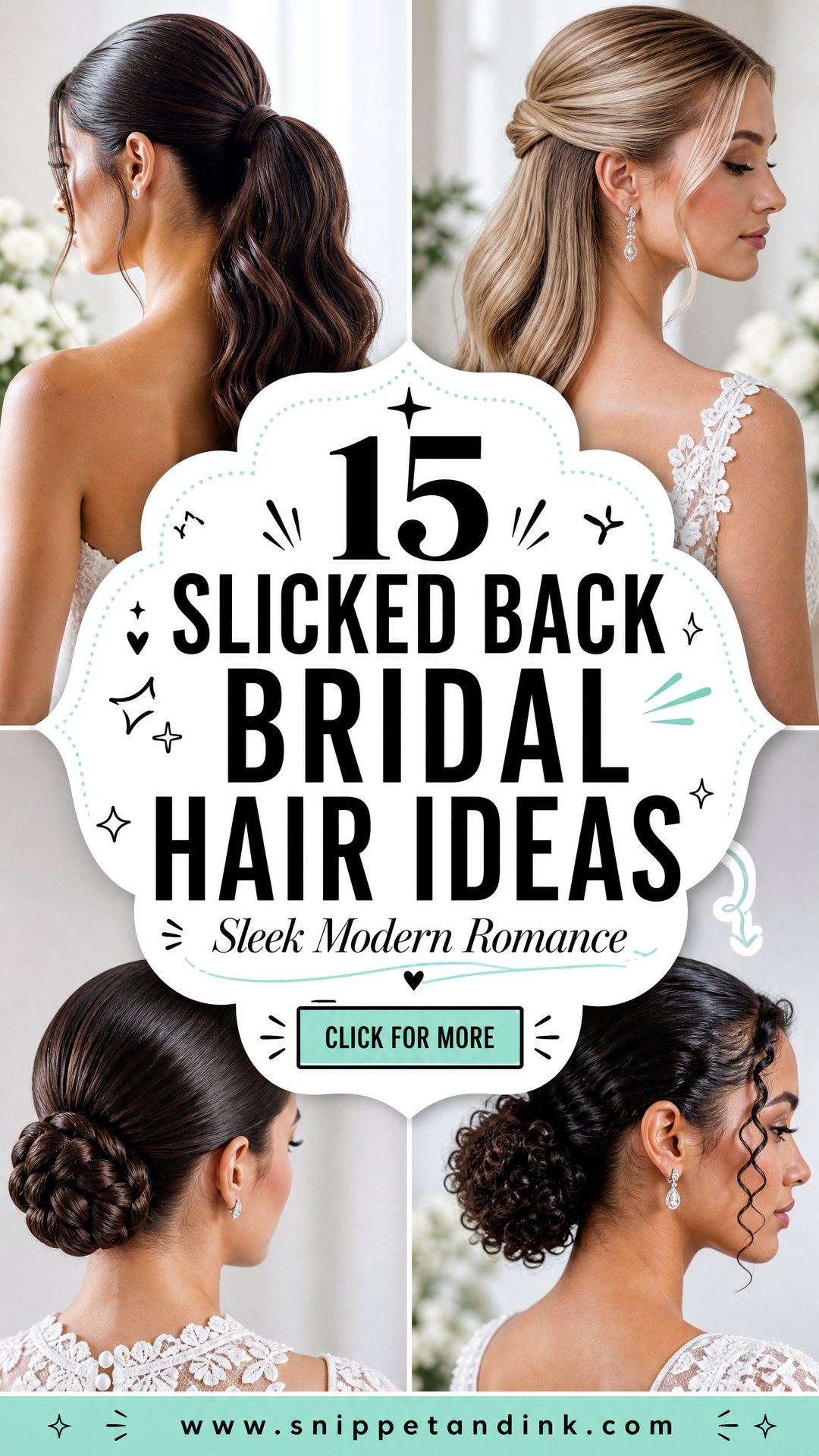 15 Slicked Back Bridal Hair Ideas Sleek Modern Looks - 15 Slicked Back Bridal Hair Ideas: Sleek Modern Looks