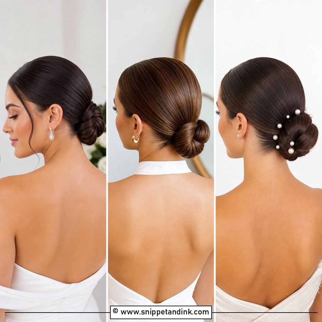15 Slicked Bun Wedding Hair Ideas Polished Looks for Brides