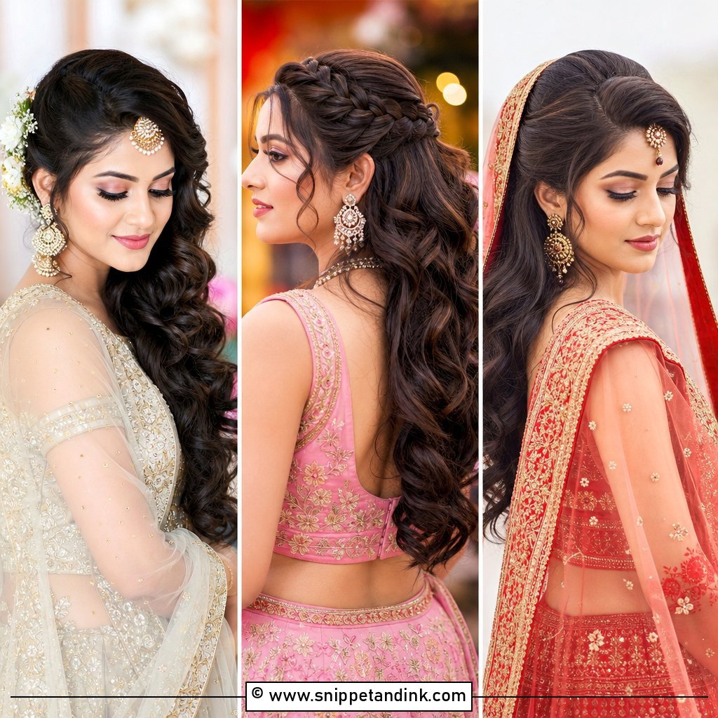 15 Soft Curls Hairstyles Indian Wedding Romantic Bridal Looks