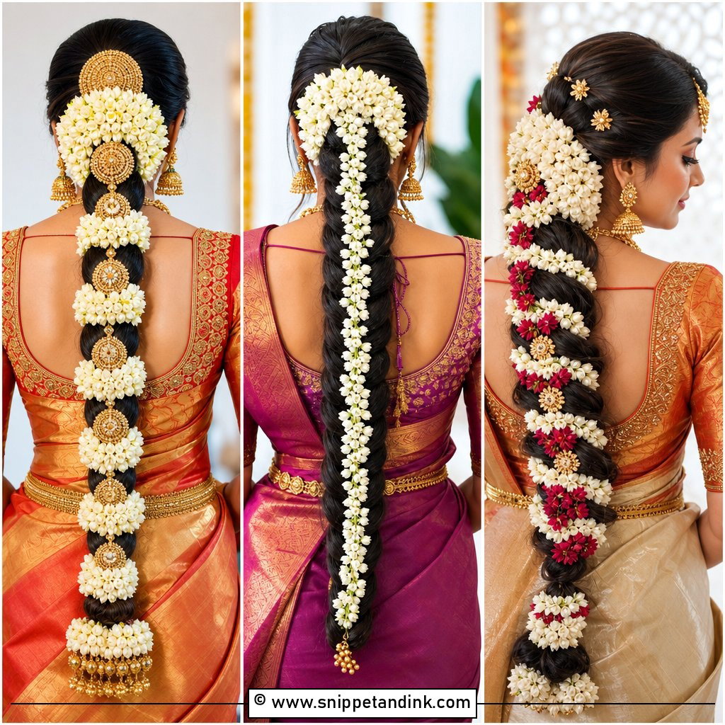 15 South Indian Bridal Hairstyle Ideas Elegant Flower Looks