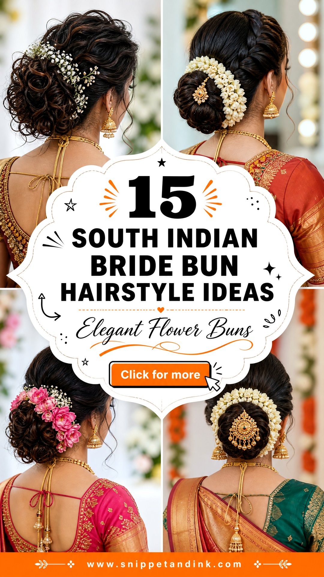 15 South Indian Bride Bun Hairstyle Ideas Elegant Flower Looks - 15 South Indian Bride Bun Hairstyle Ideas: Elegant Flower Looks