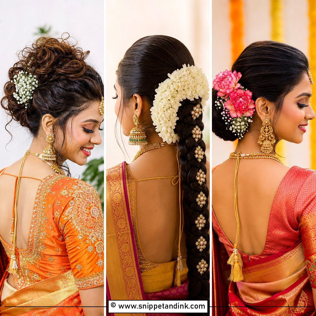 15 South Indian Bride Bun Hairstyle Ideas Elegant Flower Looks