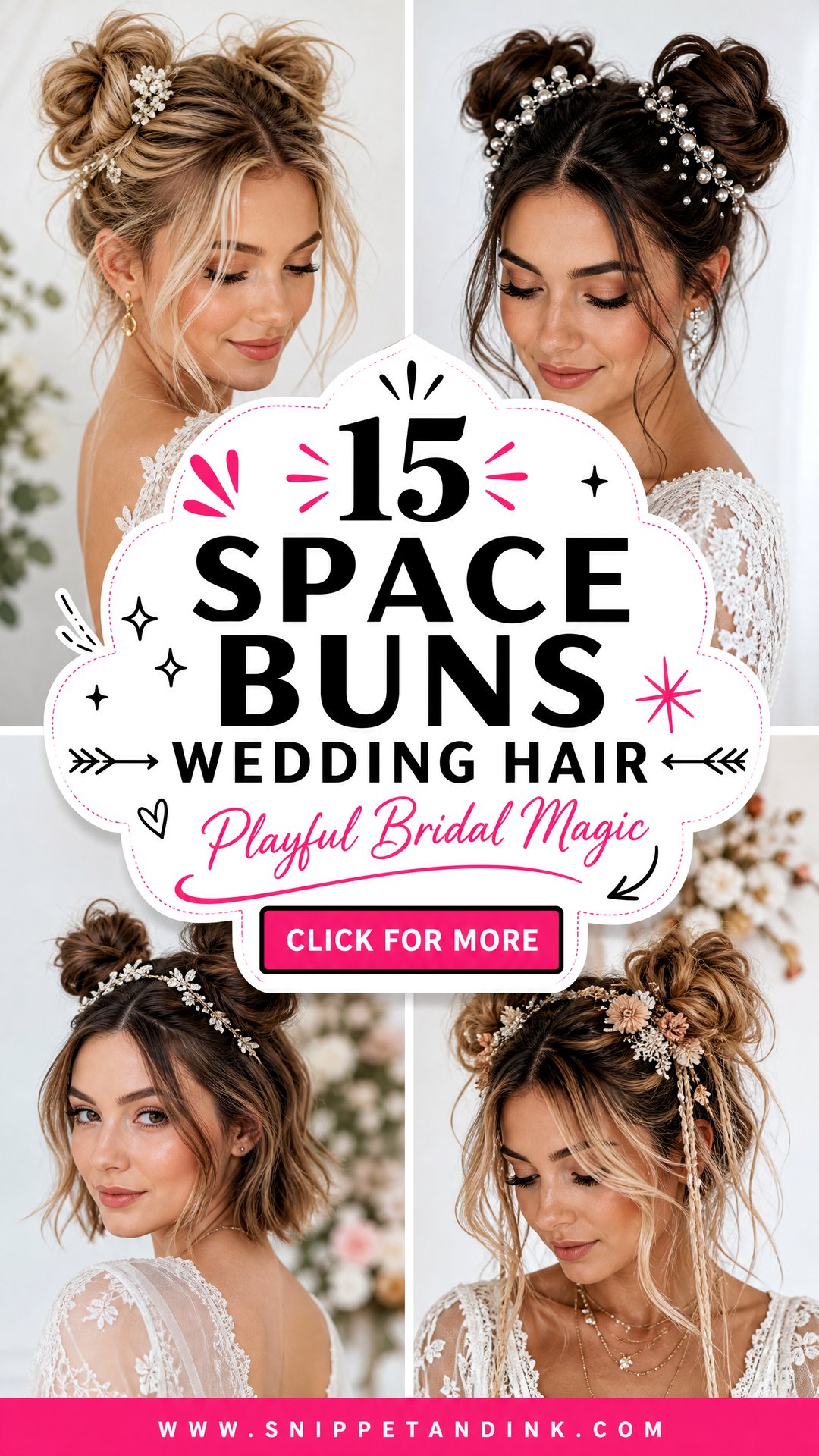 15 Space Buns Wedding Hair Playful Bridal Looks to Love - 15 Space Buns Wedding Hair: Playful Bridal Looks to Love