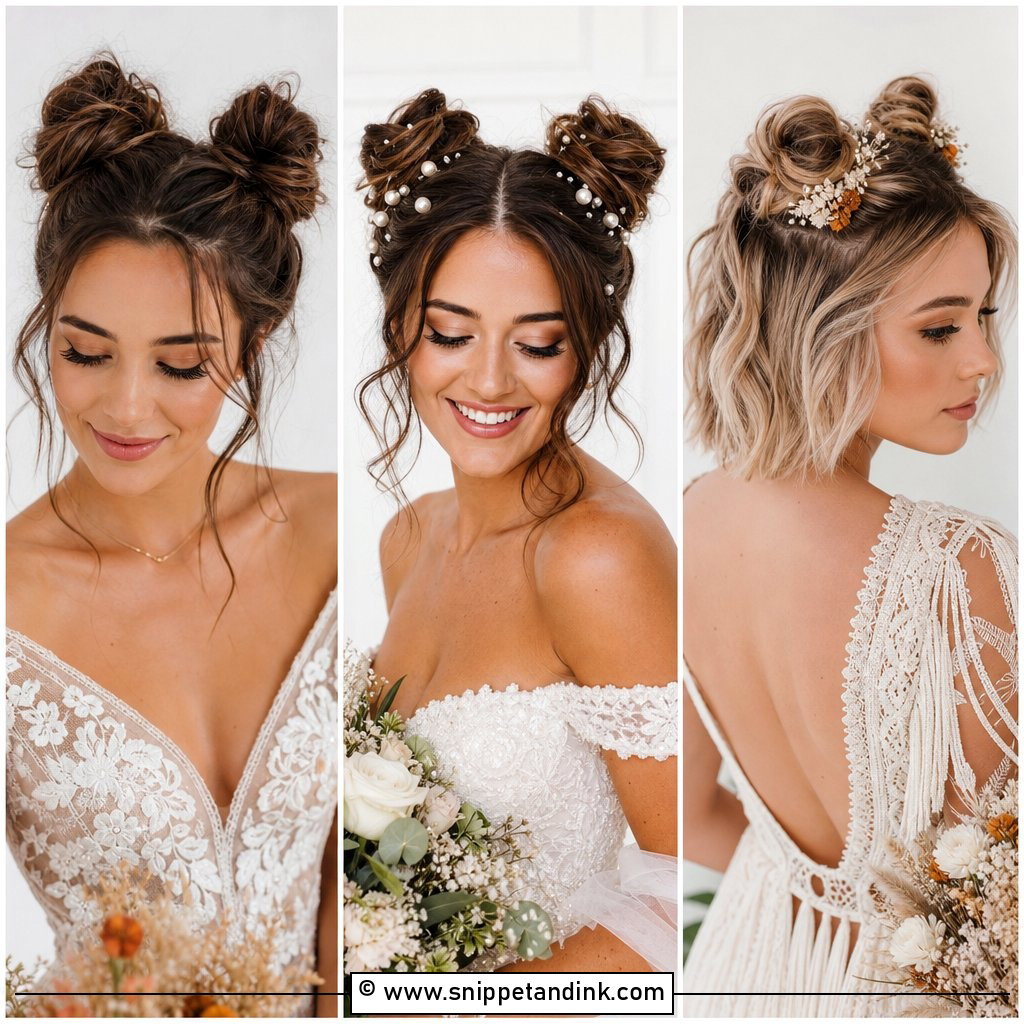 15 Space Buns Wedding Hair Playful Bridal Looks to Love