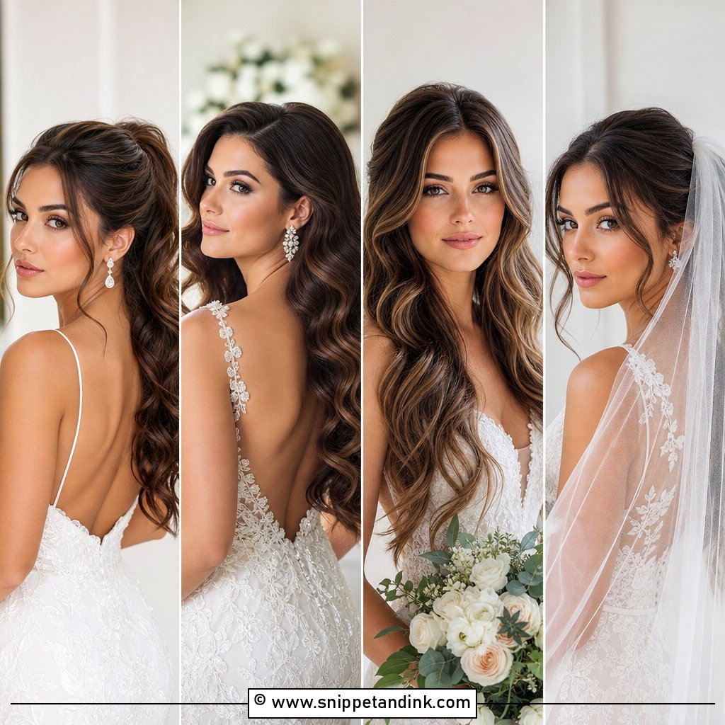 15 Square Face Bridal Hairstyles to Flatter Every Angle