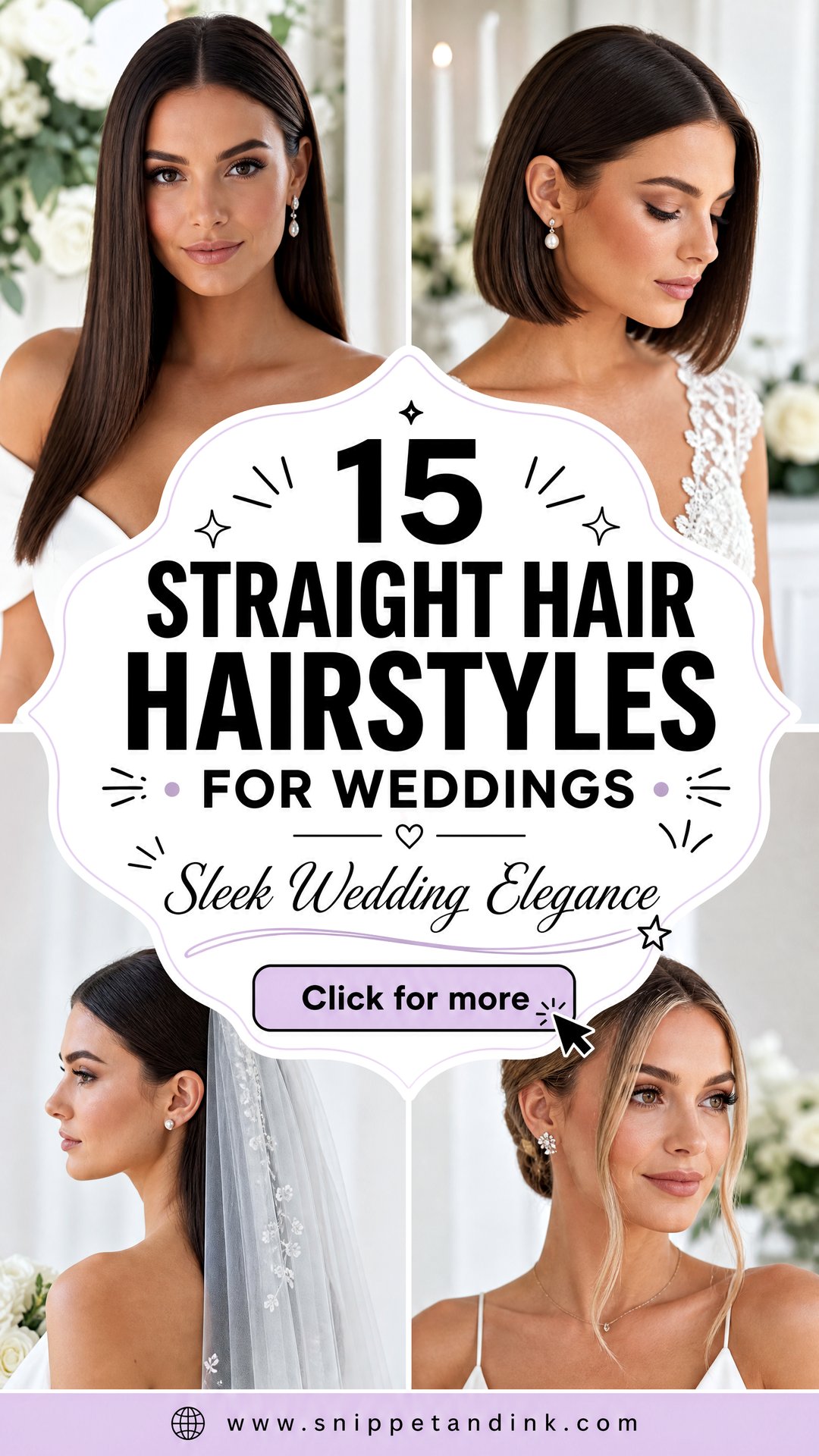 15 Straight Hair Hairstyles for Weddings With Sleek Elegance - 15 Straight Hair Hairstyles for Weddings With Sleek Elegance