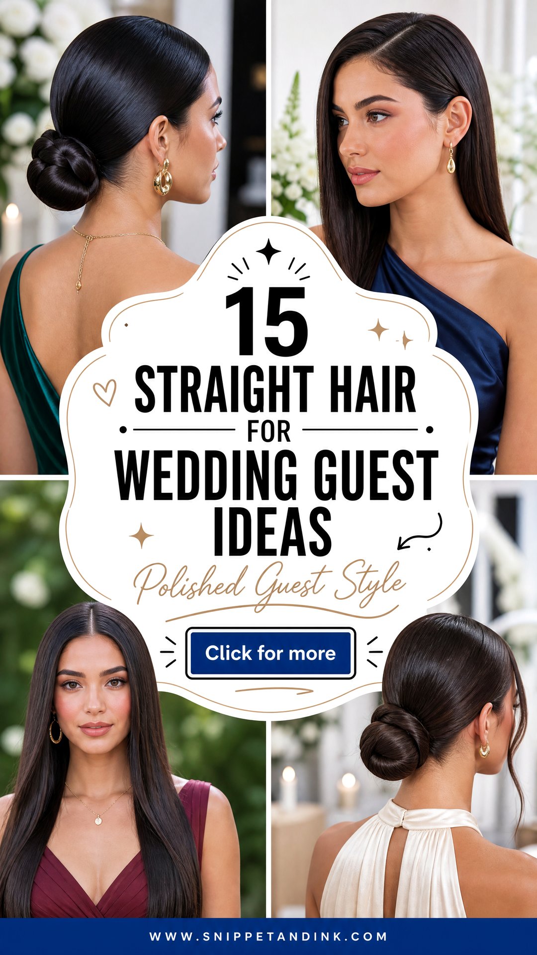 15 Straight Hair for Wedding Guest Ideas With Polished Style - 15 Straight Hair for Wedding Guest Ideas With Polished Style