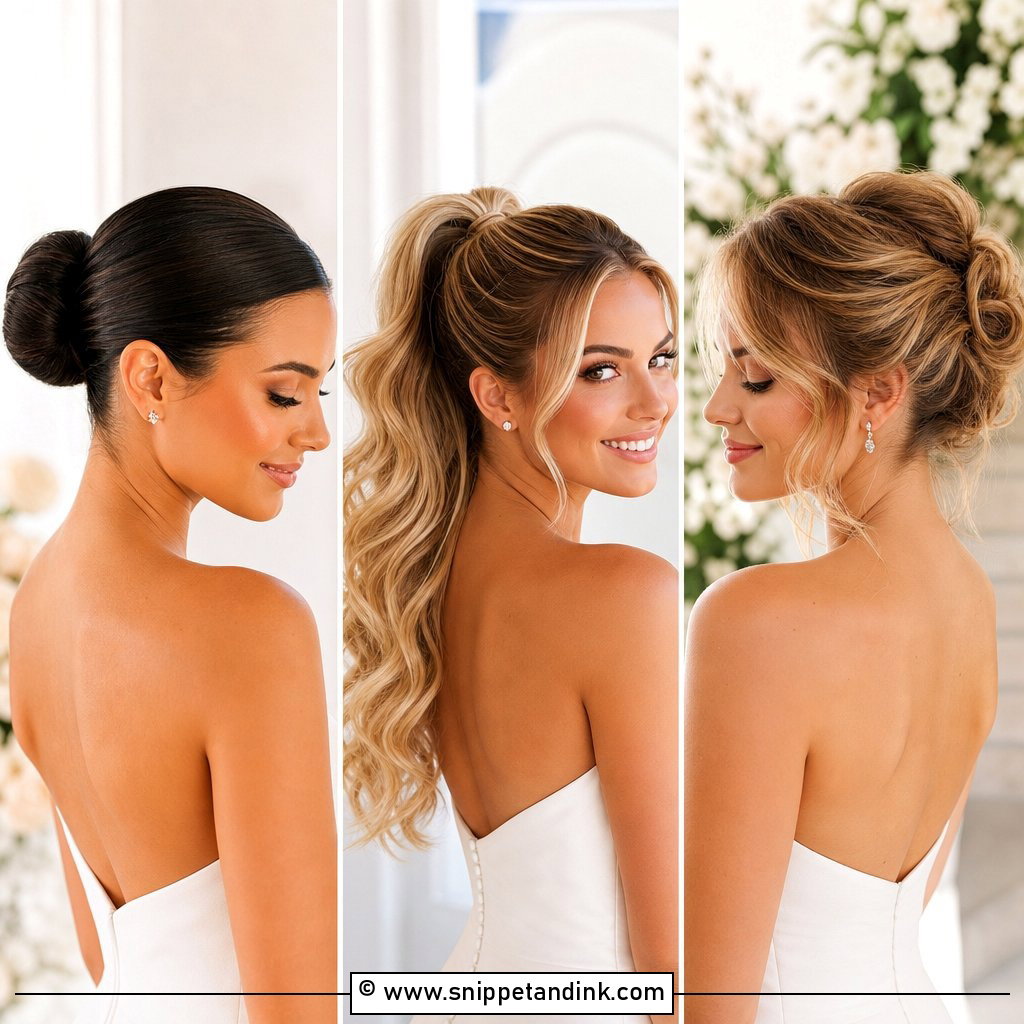 15 Strapless Wedding Hairstyles to Frame Your Look Beautifully