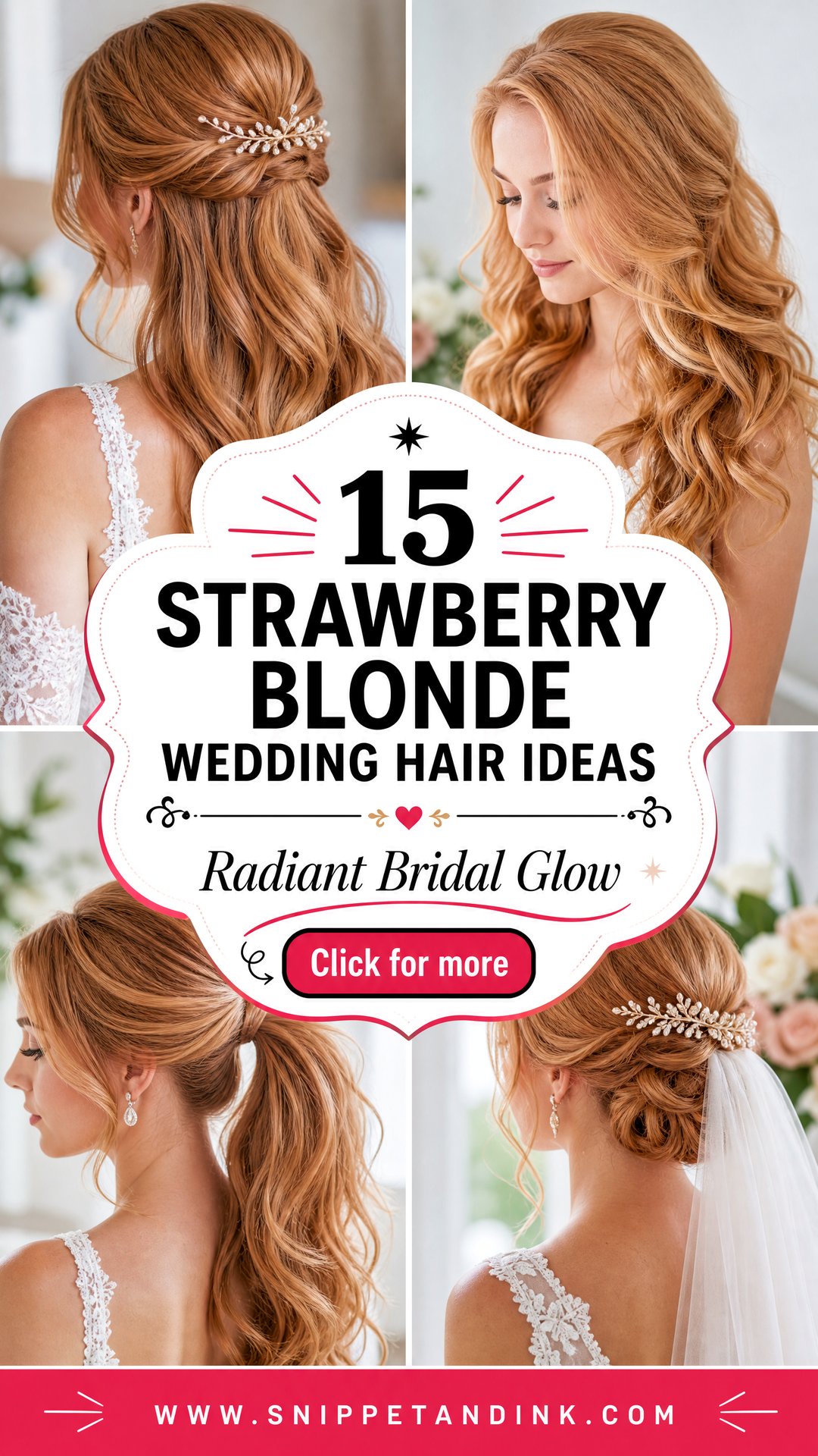 15 Strawberry Blonde Wedding Hair Ideas for a Radiant Glow - 15 Strawberry Blonde Wedding Hair Ideas for a Radiant Glow